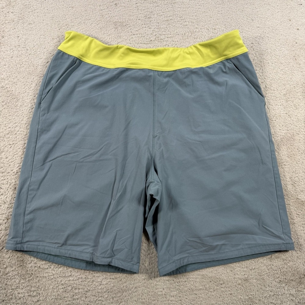 Cotopaxi Shorts Men Small Blue Vamos Hybrid Hiking Stretch Zip Pocket Drawstring
